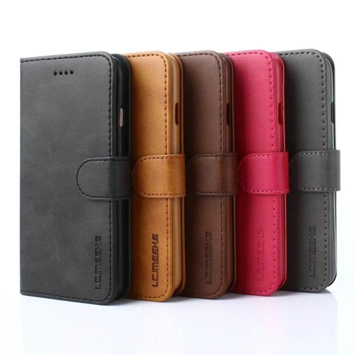 LC.imeeke - LC.IMEEKE Fodral i PU-läder med magnetstängning - Svart