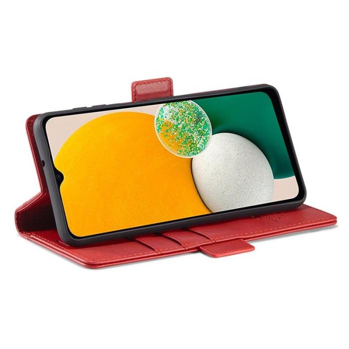 LC.imeeke - LC.IMEEKE Fodral Samsung Galaxy A14 4G/5G - Äkta läder - Röd