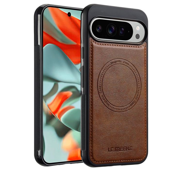 LC.imeeke - LC.IMEEKE Google Pixel 10 Pro Fodral Äkta läder - Brun