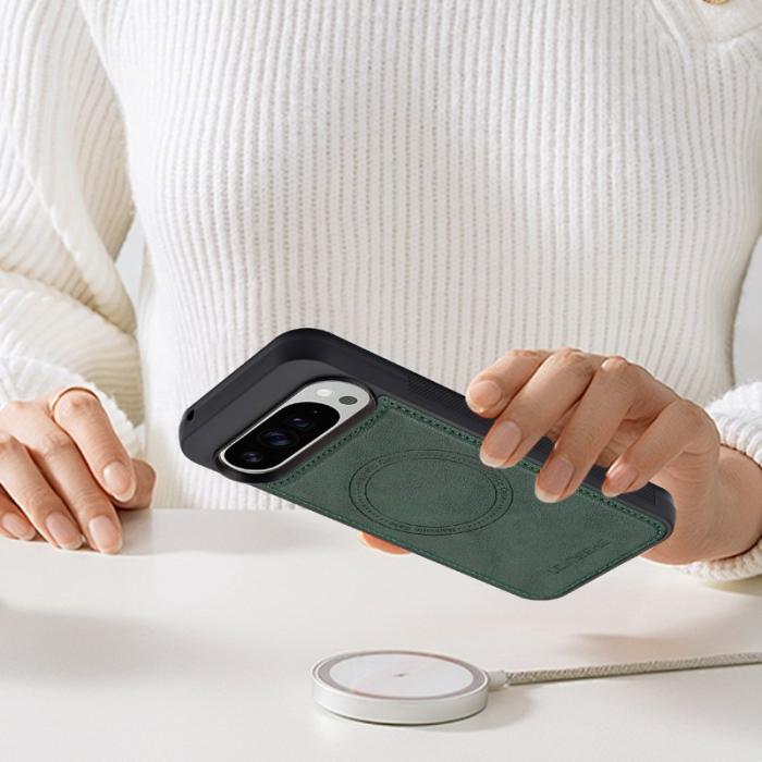 LC.imeeke - LC.IMEEKE Google Pixel 10 Pro XL Fodral Äkta läder - Grön