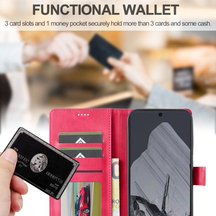 LC.imeeke - LC.IMEEKE Google Pixel 10 Pro XL Fodral PU Läder - Rosa