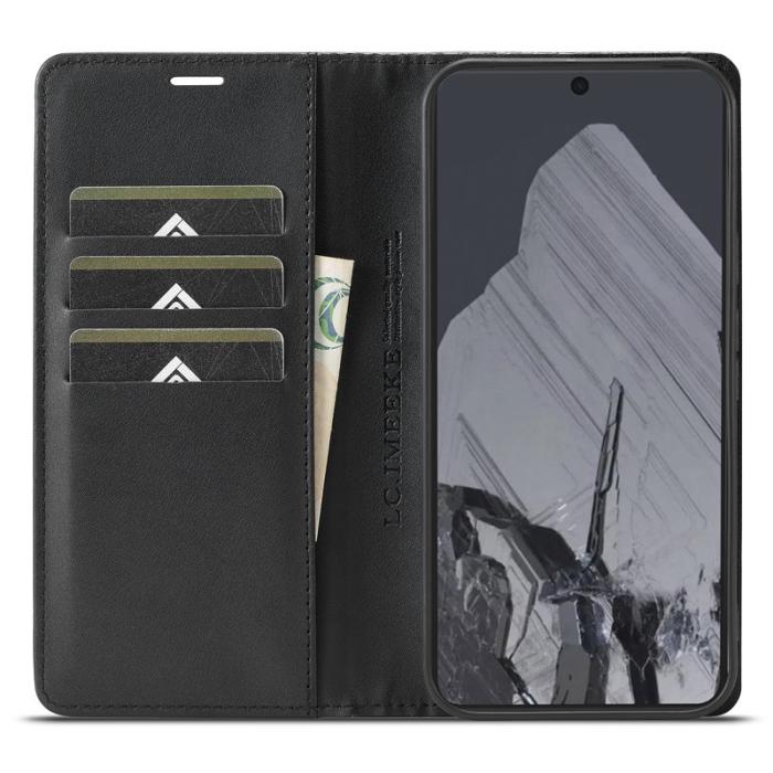 LC.imeeke - LC.IMEEKE Google Pixel 10 Pro XL Wallet Fodral - Äkta läder - Svart