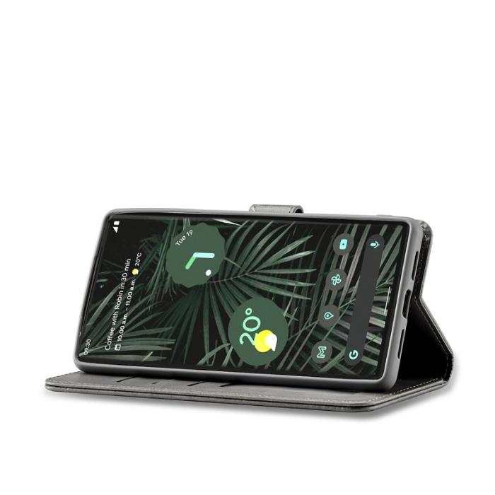 LC.imeeke - LC.IMEEKE Google Pixel 6 Fodral i PU-läder - Grå