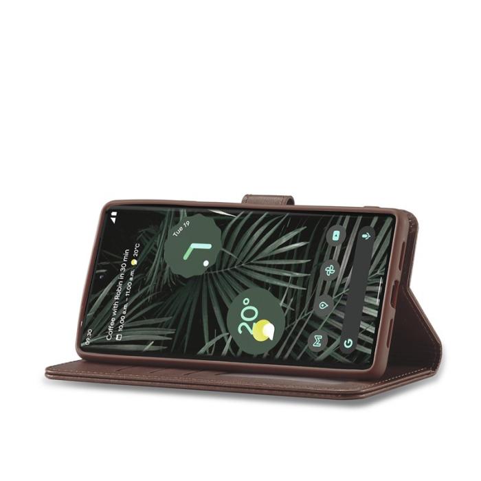LC.imeeke - LC.IMEEKE Google Pixel 6 Pro Fodral PU Läder - Brun