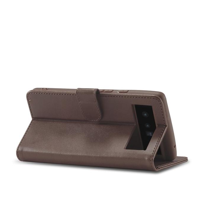 LC.imeeke - LC.IMEEKE Google Pixel 6 Pro Fodral PU Läder - Brun
