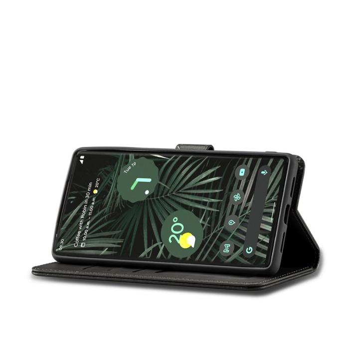 LC.imeeke - LC.IMEEKE Google Pixel 6 Pro Fodral - PU Läder - Svart