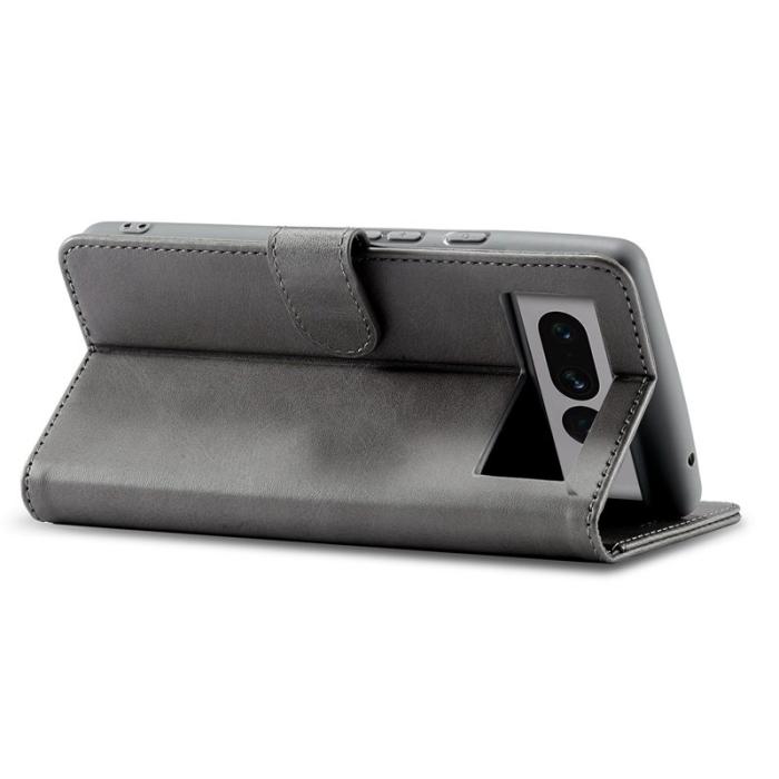 LC.imeeke - LC.IMEEKE Google Pixel 7 Pro Fodral Äkta läder - Grå