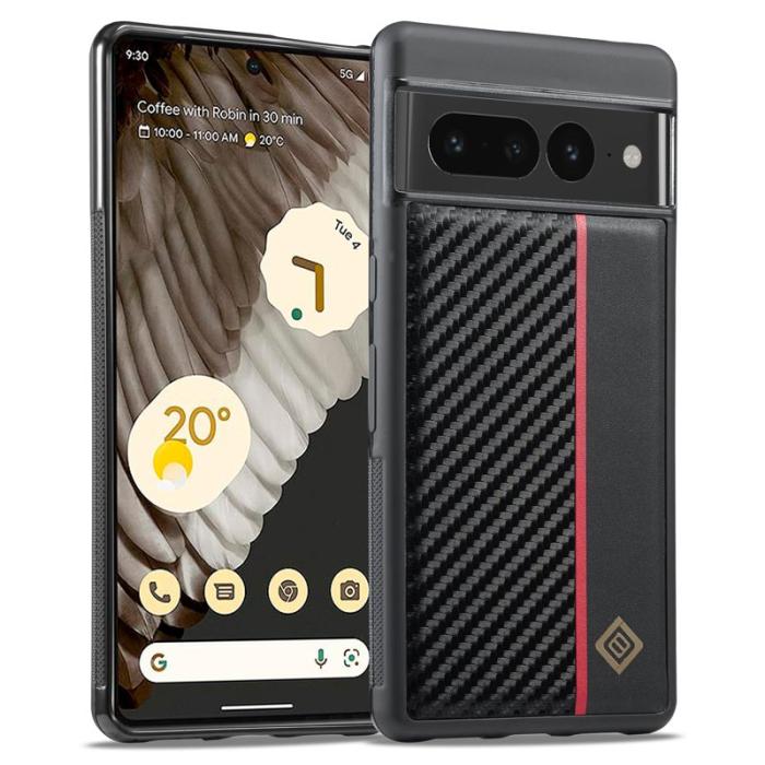 LC.imeeke - LC.IMEEKE Google Pixel 7 Pro Fodral PU Läder - Svart