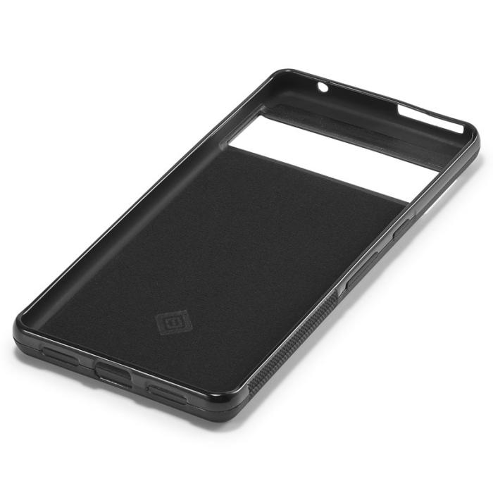 LC.imeeke - LC.IMEEKE Google Pixel 7a Fodral - Kolfiber PU Läder - Svart