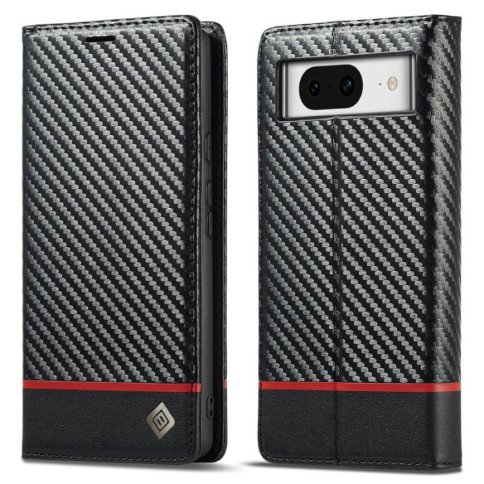 LC.imeeke - LC.IMEEKE Google Pixel 8 Plånboksfodral i Konstläder - Svart