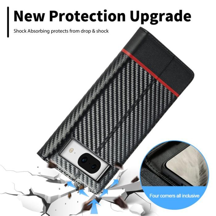 LC.imeeke - LC.IMEEKE Google Pixel 8 Plånboksfodral i Konstläder - Svart