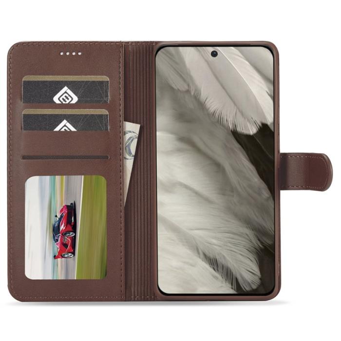 LC.imeeke - LC.IMEEKE Google Pixel 8 Plånboksfodral Konstläder - Brun