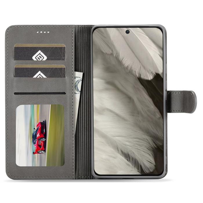 LC.imeeke - LC.IMEEKE Google Pixel 8 Plånboksfodral Konstläder - Grå