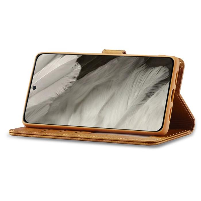 LC.imeeke - LC.IMEEKE Google Pixel 8 Plånboksfodral Konstläder - Ljusbrun