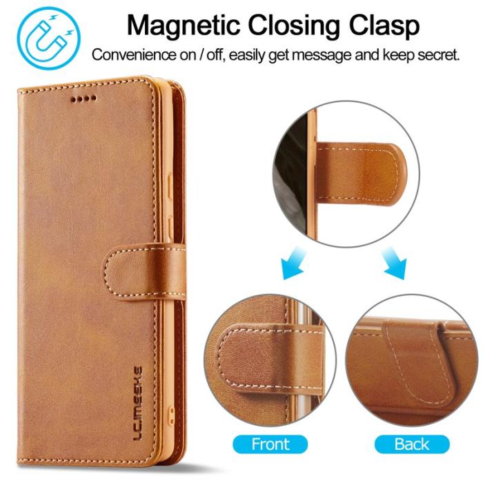 LC.imeeke - LC.IMEEKE Google Pixel 8 Plånboksfodral Konstläder - Ljusbrun