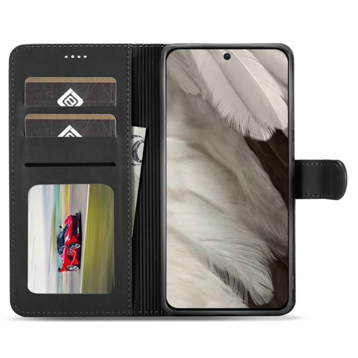 LC.imeeke - LC.IMEEKE Google Pixel 8 Fodral - PU Läder - Svart