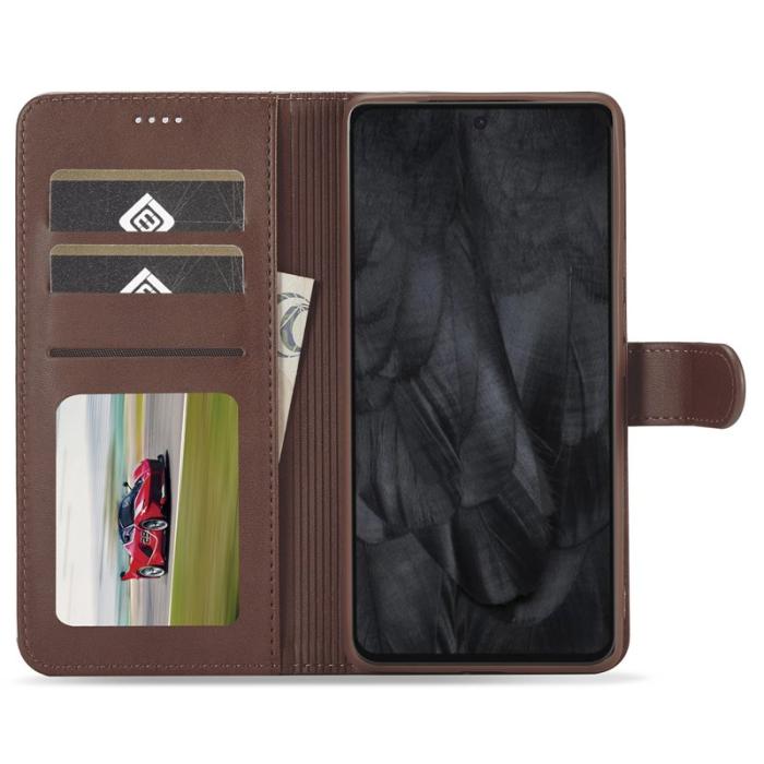 LC.imeeke - LC.IMEEKE Google Pixel 8 Pro Fodral PU Läder - Brun