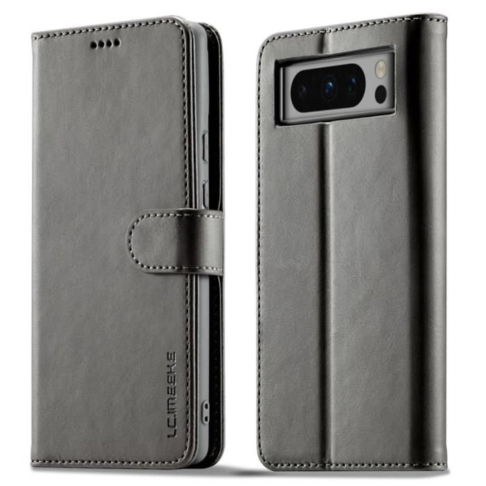 LC.imeeke - LC.IMEEKE Google Pixel 8 Pro Fodral PU Läder - Grå