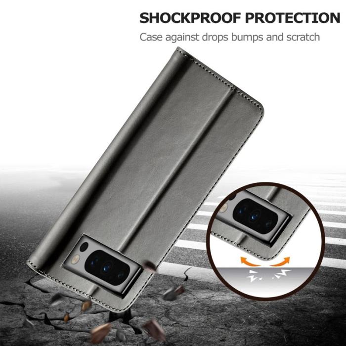 LC.imeeke - LC.IMEEKE Google Pixel 8 Pro Fodral PU Läder - Grå