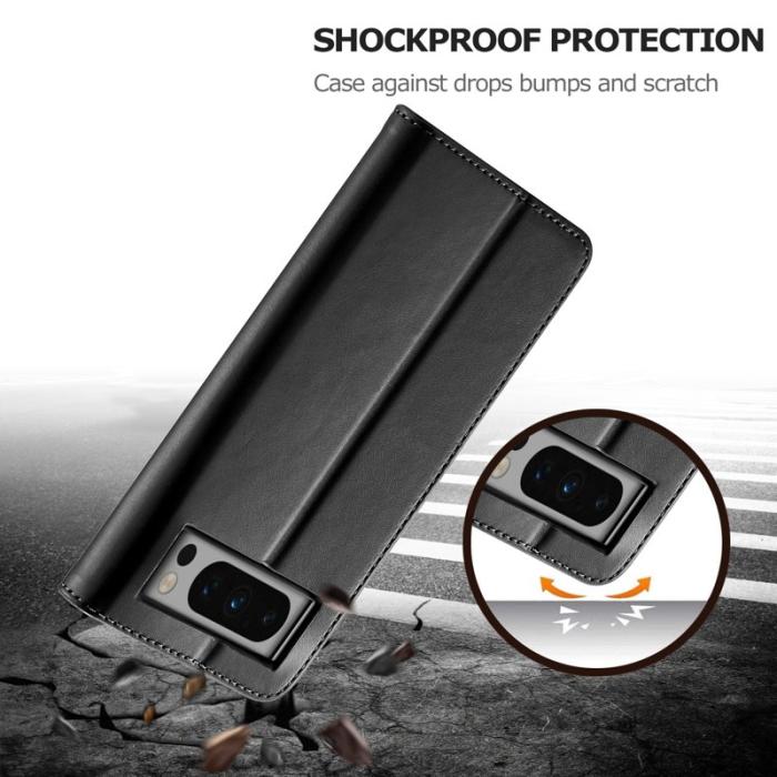 LC.imeeke - LC.IMEEKE Google Pixel 8 Pro Fodral PU Läder - Svart