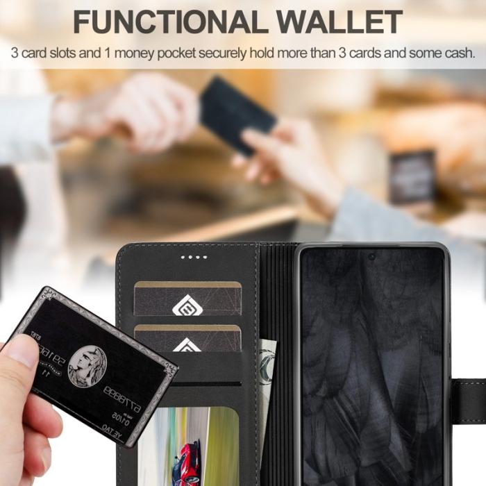 LC.imeeke - LC.IMEEKE Google Pixel 8 Pro Fodral PU Läder - Svart