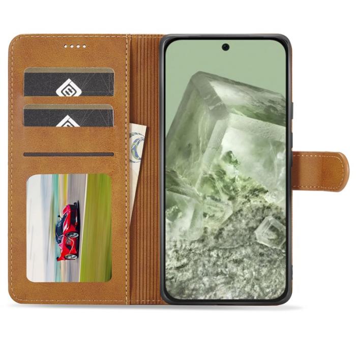 LC.imeeke - LC.IMEEKE Google Pixel 8a Plånboksfodral Konstläder - Gul