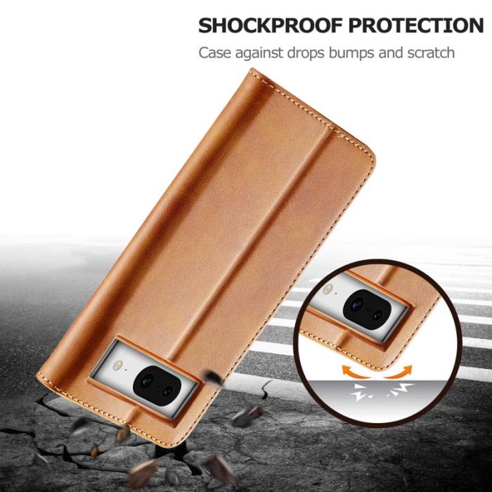 LC.imeeke - LC.IMEEKE Google Pixel 8a Plånboksfodral Konstläder - Gul