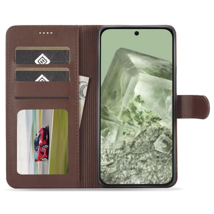 LC.imeeke - LC.IMEEKE Google Pixel 8a Plånboksfodral Konstläder - Brun