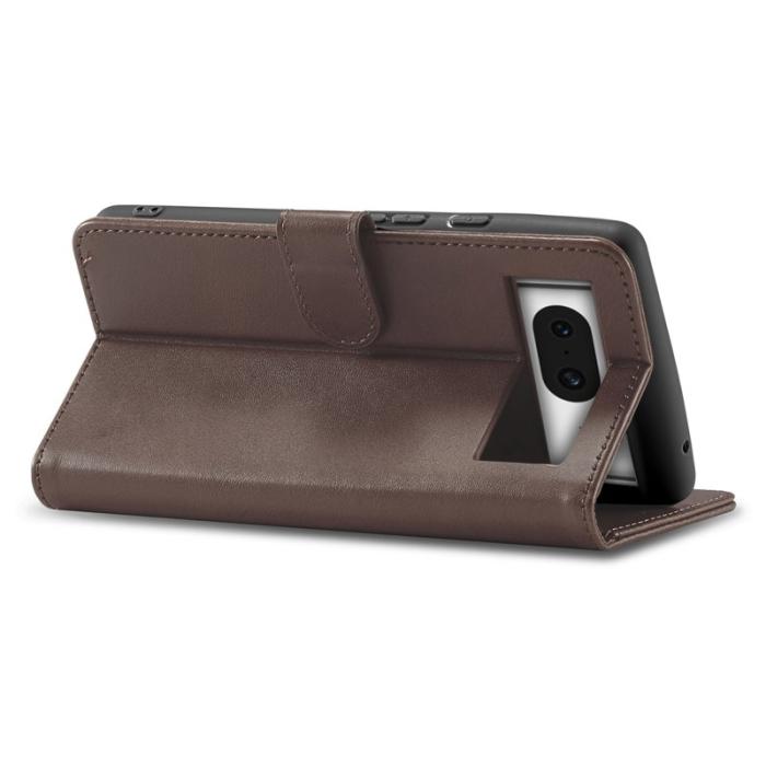 LC.imeeke - LC.IMEEKE Google Pixel 8a Plånboksfodral Konstläder - Brun