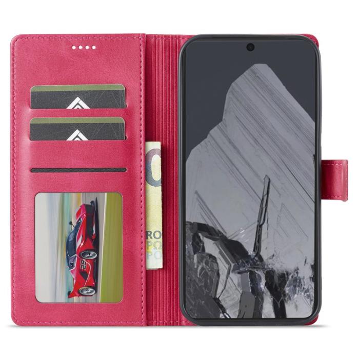 LC.imeeke - LC.IMEEKE Google Pixel 9 / 9 Pro Fodral Äkta läder - Rosé