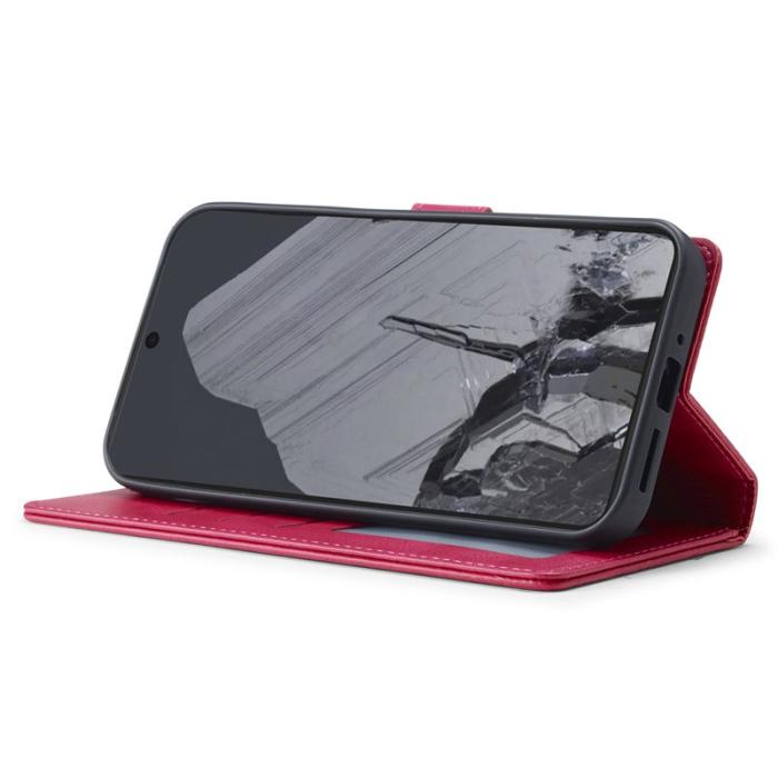 LC.imeeke - LC.IMEEKE Google Pixel 9 / 9 Pro Fodral Äkta läder - Rosé