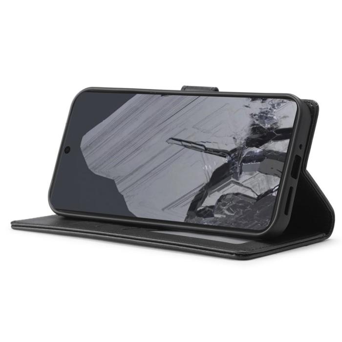 LC.imeeke - LC.IMEEKE Google Pixel 9 / 9 Pro Fodral Äkta läder - Svart