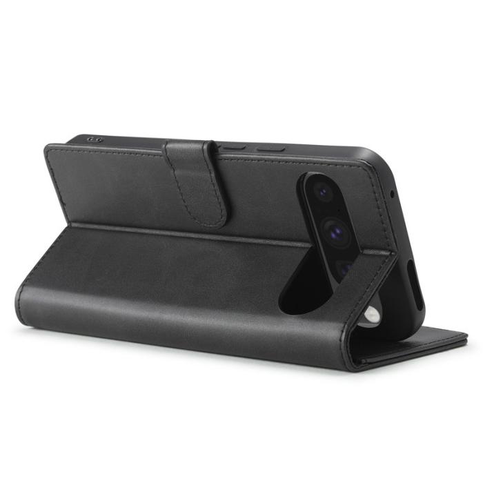 LC.imeeke - LC.IMEEKE Google Pixel 9 / 9 Pro Fodral Äkta läder - Svart