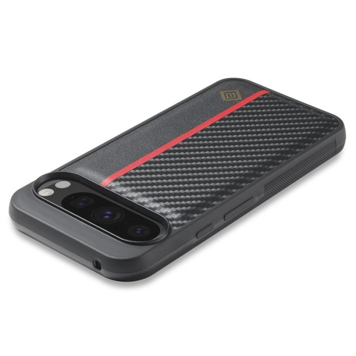 LC.imeeke - LC.IMEEKE Google Pixel 9 Pro Fodral Äkta läder - Svart