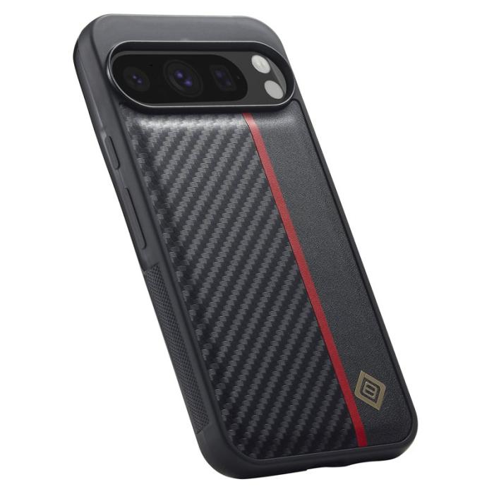 LC.imeeke - LC.IMEEKE Google Pixel 9 Pro Fodral Äkta läder - Svart