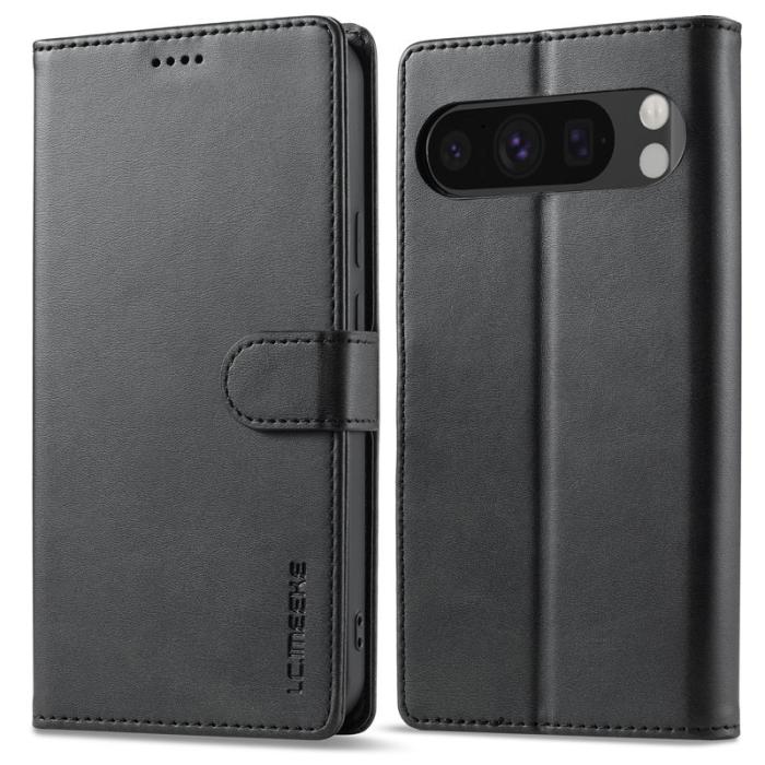 LC.imeeke - LC.IMEEKE Google Pixel 9 Pro Fodral PU Läder - Svart
