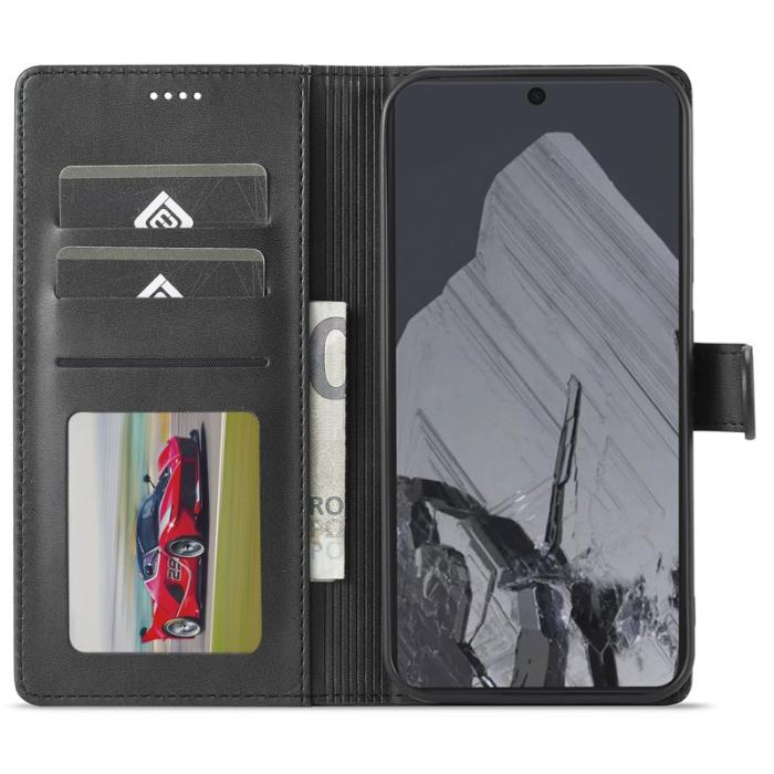 LC.imeeke - LC.IMEEKE Google Pixel 9 Pro Fodral PU Läder - Svart