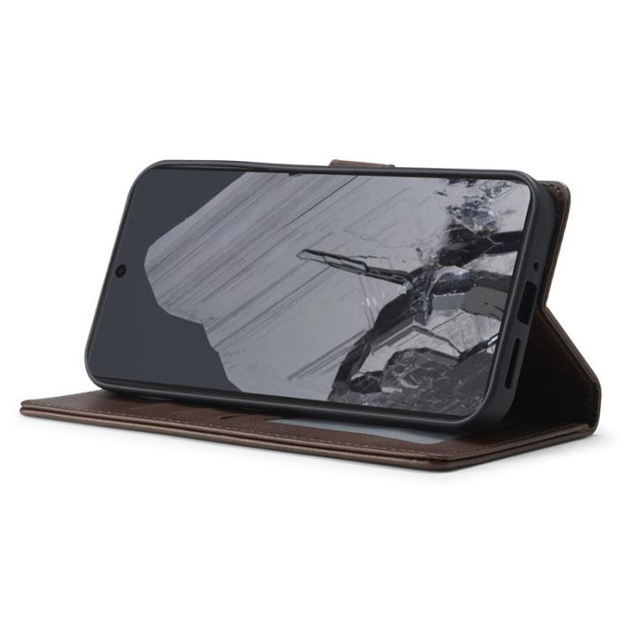 LC.imeeke - LC.IMEEKE Google Pixel 9 Pro Fodral Shockproof PU Läder - Brun