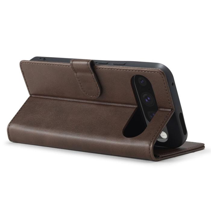 LC.imeeke - LC.IMEEKE Google Pixel 9 Pro Fodral Shockproof PU Läder - Brun