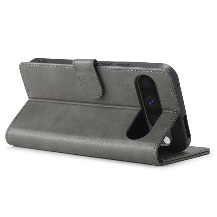 LC.imeeke - LC.IMEEKE Google Pixel 9 Pro Fodral Shockproof PU Läder - Grå