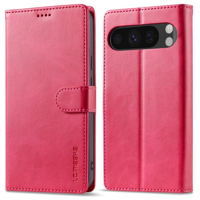LC.imeeke - LC.IMEEKE Google Pixel 9 Pro Fodral Shockproof PU Läder - Rose