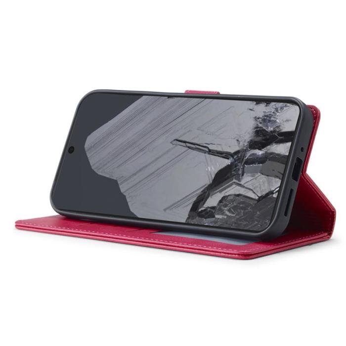 LC.imeeke - LC.IMEEKE Google Pixel 9 Pro XL Fodral Äkta läder - Rosa