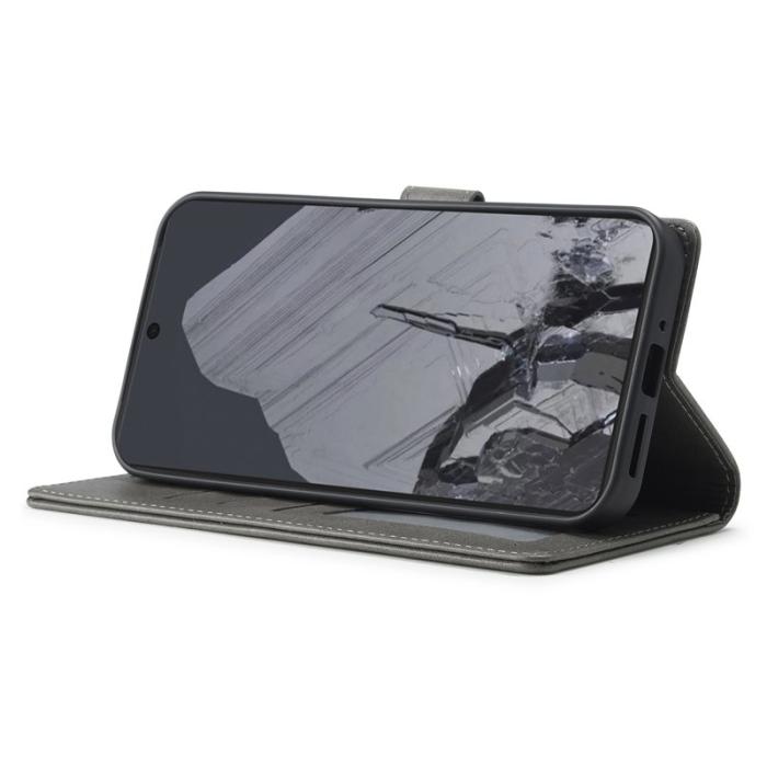 LC.imeeke - LC.IMEEKE Google Pixel 9 Pro XL Fodral PU Läder - Grå