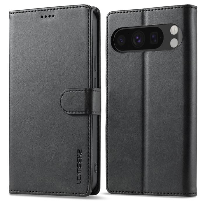 LC.imeeke - LC.IMEEKE Google Pixel 9 Pro XL Fodral PU Läder - Svart