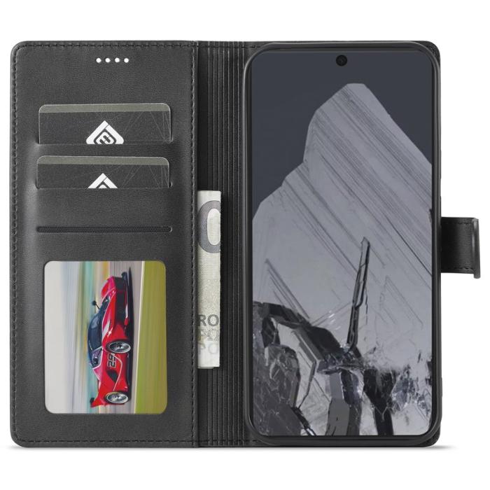 LC.imeeke - LC.IMEEKE Google Pixel 9 Pro XL Fodral PU Läder - Svart