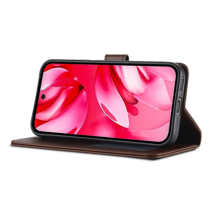 LC.imeeke - LC.IMEEKE Google Pixel 9a Fodral Äkta läder - Brun