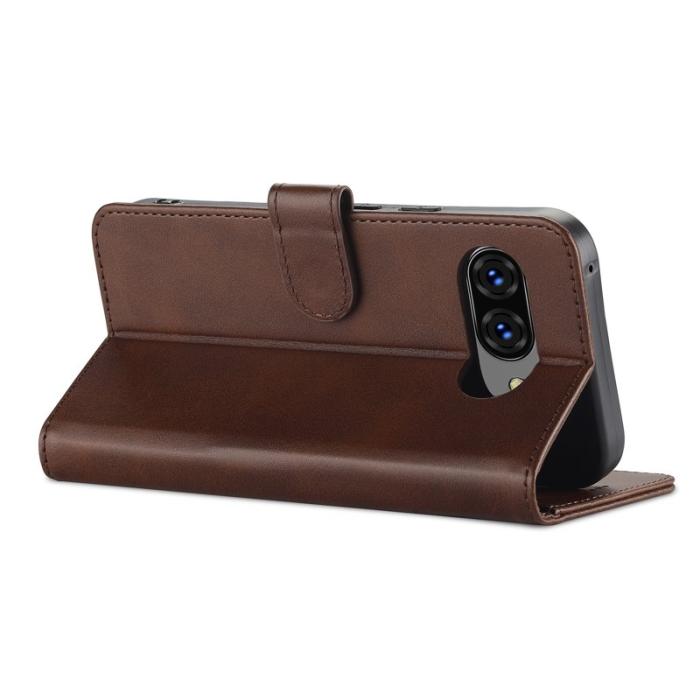 LC.imeeke - LC.IMEEKE Google Pixel 9a Fodral Äkta läder - Brun