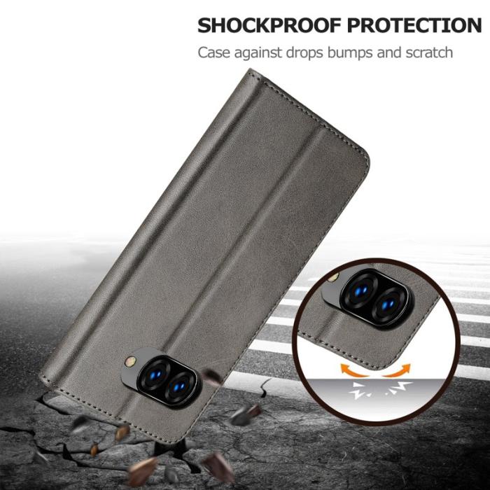 LC.imeeke - LC.IMEEKE Google Pixel 9a Fodral PU Läder - Grå