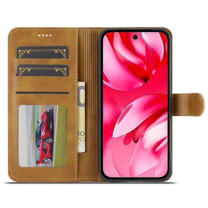 LC.imeeke - LC.IMEEKE Google Pixel 9a Fodral - PU Läder - Gul