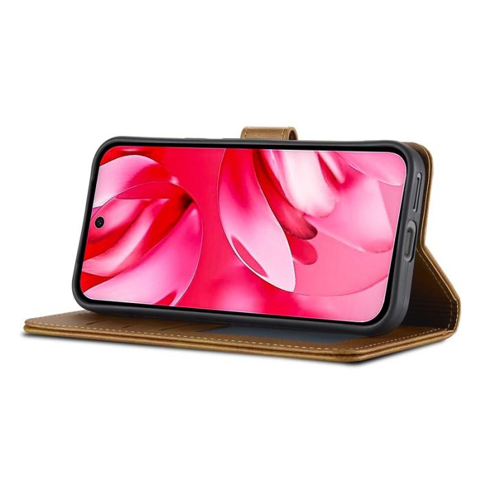 LC.imeeke - LC.IMEEKE Google Pixel 9a Fodral - PU Läder - Gul